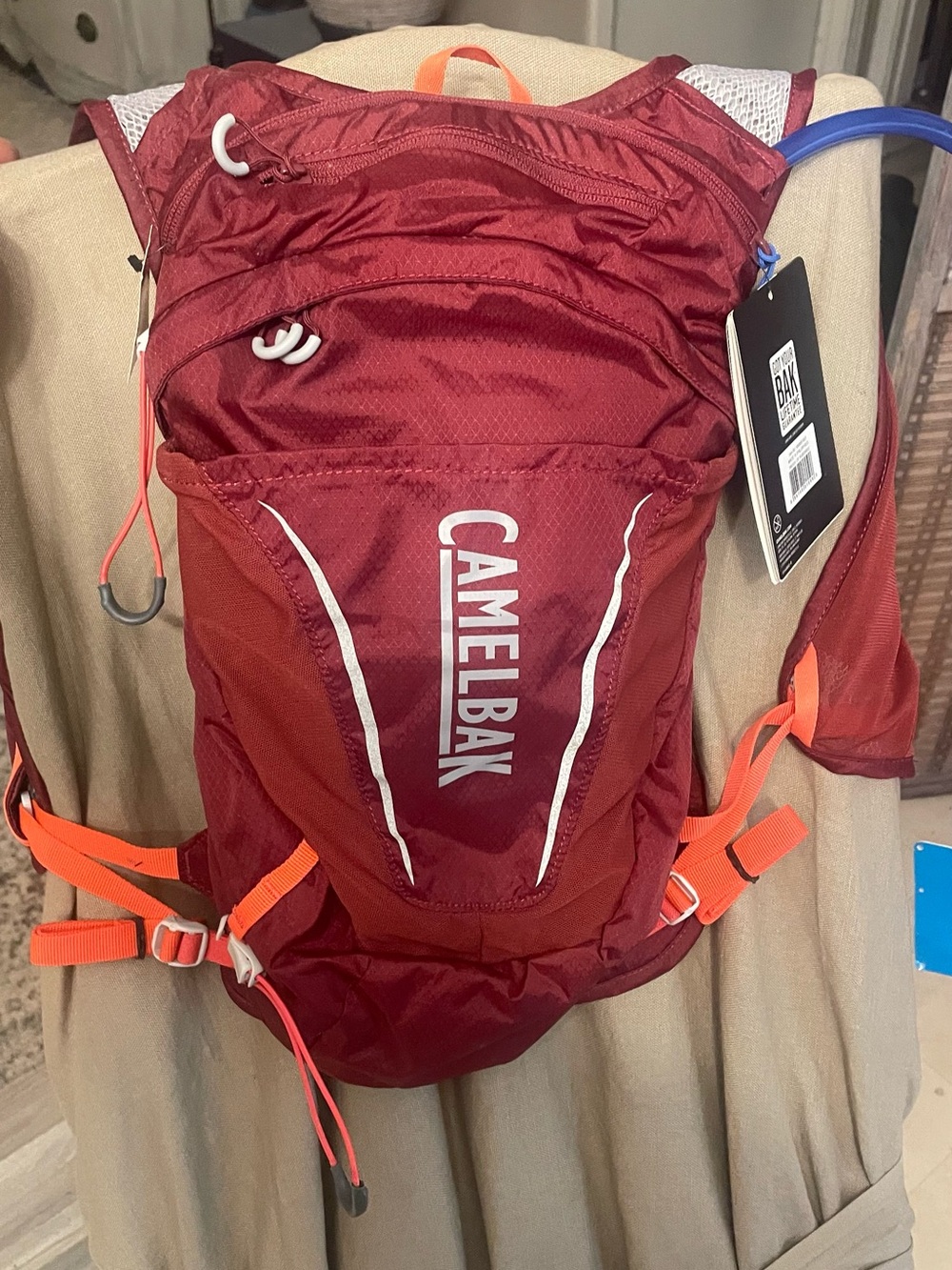 CamelBak Maroon and Orange Hydration Backpack